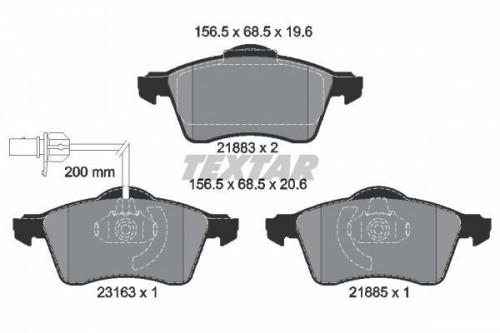 Brake pad set TEXTAR