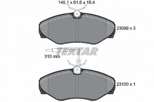 Brake pad set TEXTAR