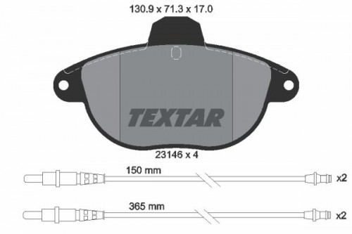 Brake pad set TEXTAR