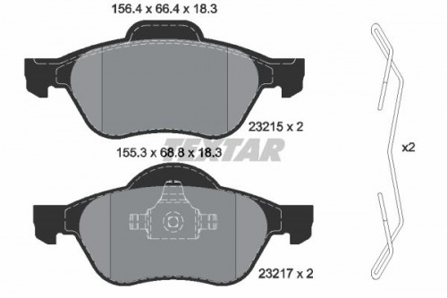 Brake pad set TEXTAR