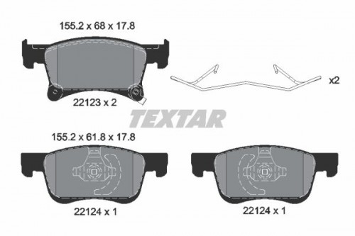 Brake pad set TEXTAR