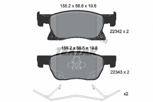 Brake pad set TEXTAR