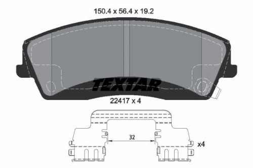 Brake pad set TEXTAR