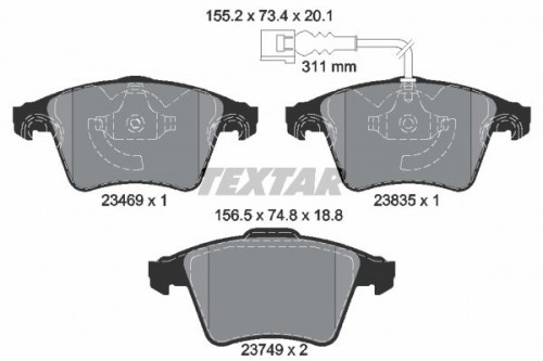 Brake pad set TEXTAR