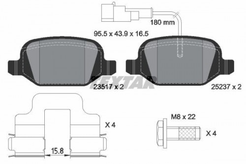 Brake pad set TEXTAR