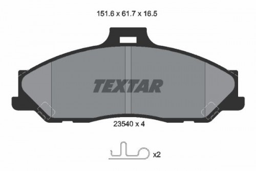 Brake pad set TEXTAR