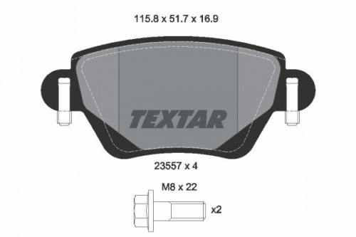 Brake pad set TEXTAR