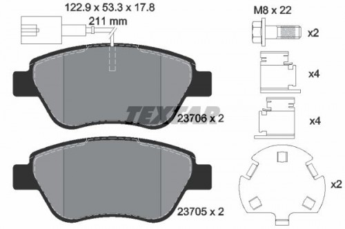 Brake pad set TEXTAR