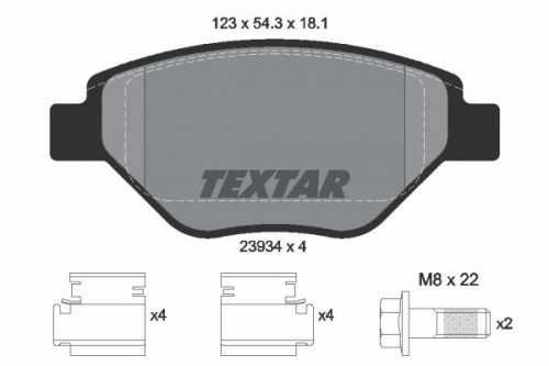 Brake pad set TEXTAR