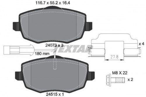 Brake pad set TEXTAR