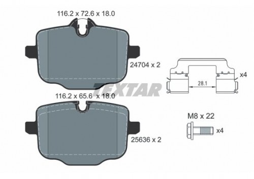 Brake pad set TEXTAR