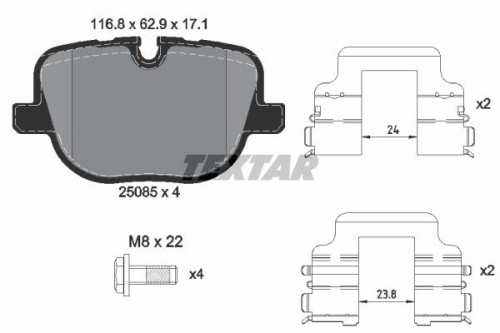 Brake pad set TEXTAR