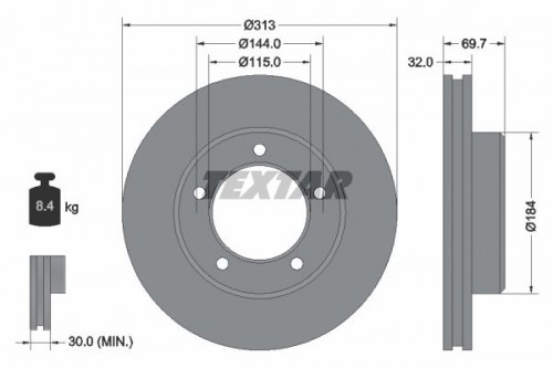 Brake disc TEXTAR