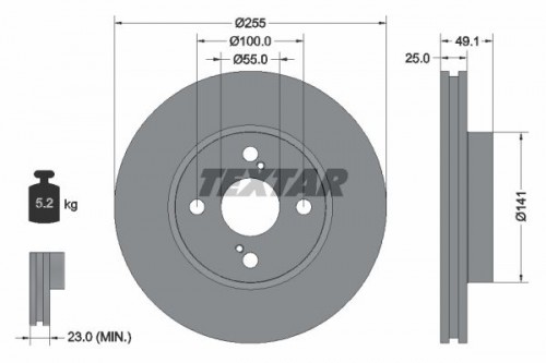 Brake disc TEXTAR