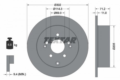 Brake disc TEXTAR