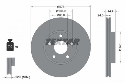 Brake disc TEXTAR