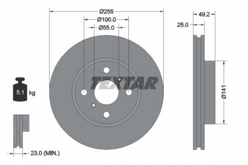 Brake disc TEXTAR