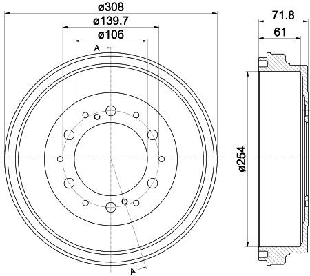 Brake drum TEXTAR