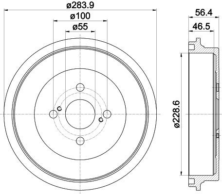 Brake drum TEXTAR