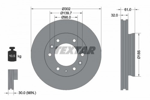 Brake disc TEXTAR