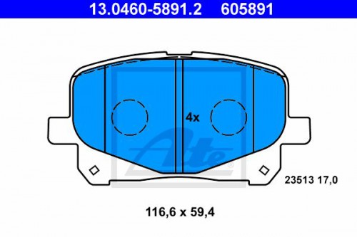 Brake pad set ATE