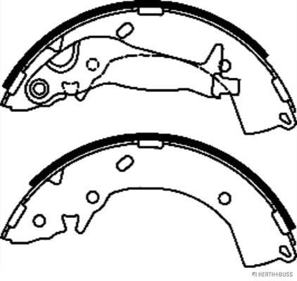 Brake shoe set HERTH+BUSS JAKOPARTS