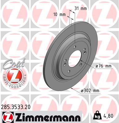 Brake disc ZIMMERMANN