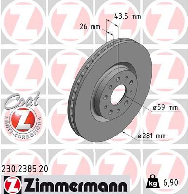 Brake disc ZIMMERMANN