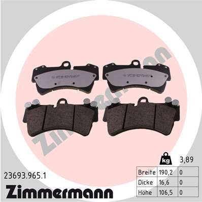 Brake pad set ZIMMERMANN