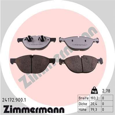 Brake pad set ZIMMERMANN