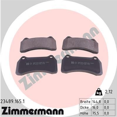 Brake pad set ZIMMERMANN