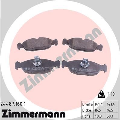 Brake pad set ZIMMERMANN