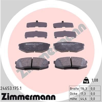 Brake pad set ZIMMERMANN