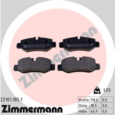 Brake pad set ZIMMERMANN