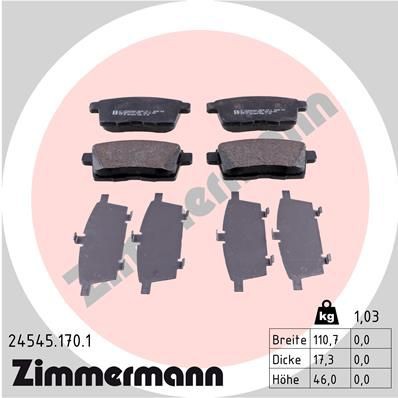 Brake pad set ZIMMERMANN