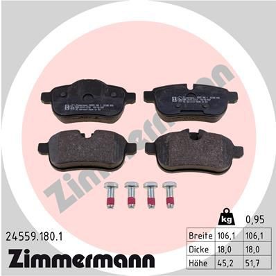 Brake pad set ZIMMERMANN