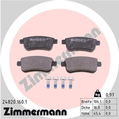 Brake pad set ZIMMERMANN