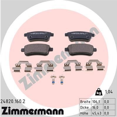 Brake pad set ZIMMERMANN