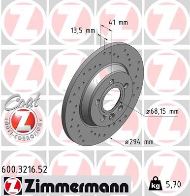 Brake disc ZIMMERMANN