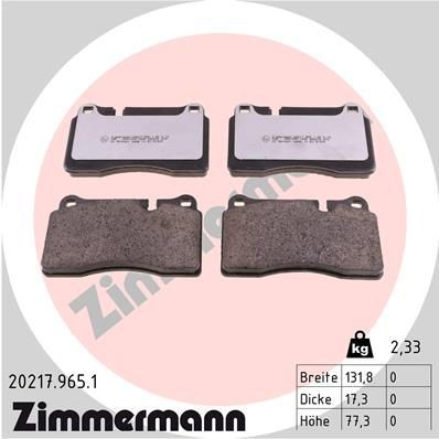 Brake pad set ZIMMERMANN