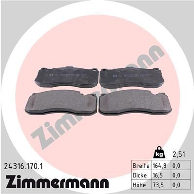 Brake pad set ZIMMERMANN