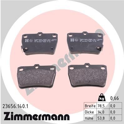 Brake pad set ZIMMERMANN