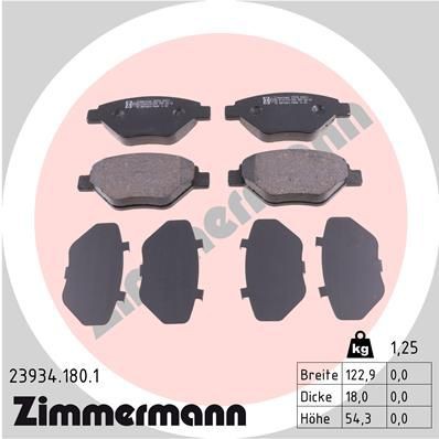 Brake pad set ZIMMERMANN