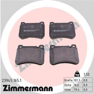 Brake pad set ZIMMERMANN