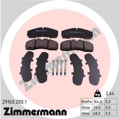 Brake pad set ZIMMERMANN