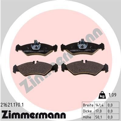 Brake pad set ZIMMERMANN