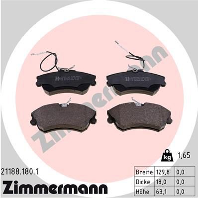 Brake pad set ZIMMERMANN