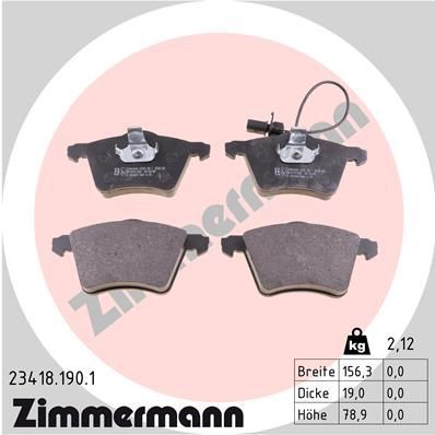 Brake pad set ZIMMERMANN