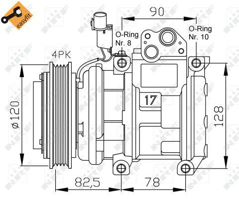 Compressor, air conditioning NRF