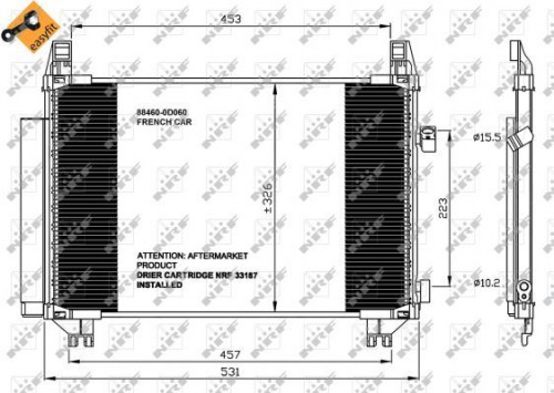 Condenser, air conditioning NRF